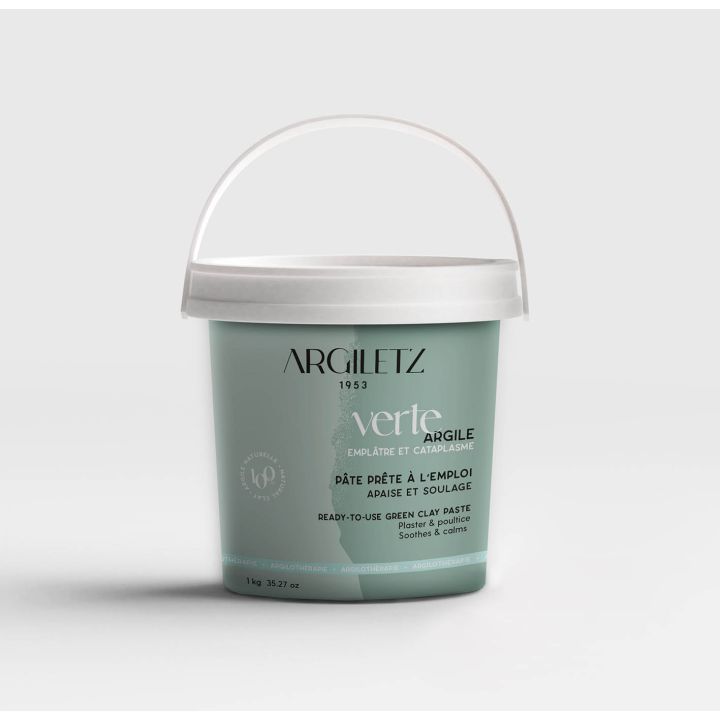 P&acirc;te argile verte pr&ecirc;te &agrave; l'emploi Argiletz - pot de 1 kg