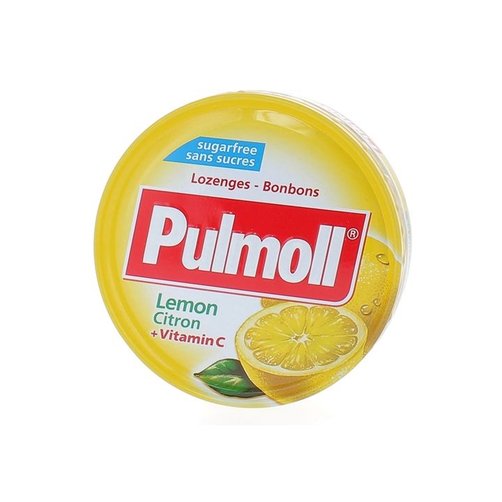 Pulmoll pastilles citron sans sucres - bo&icirc;te de 45 g