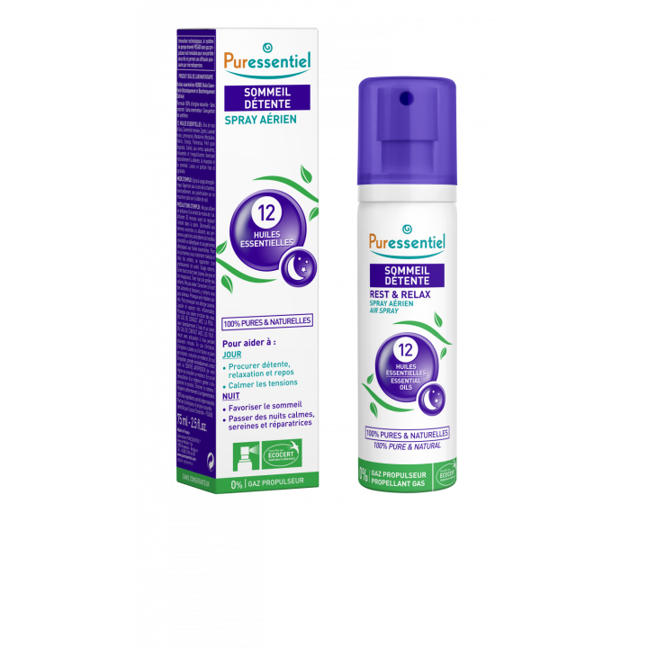 Puressentiel sommeil d&eacute;tente spray a&eacute;rien 12 huiles essentielles - spray de 75 ml