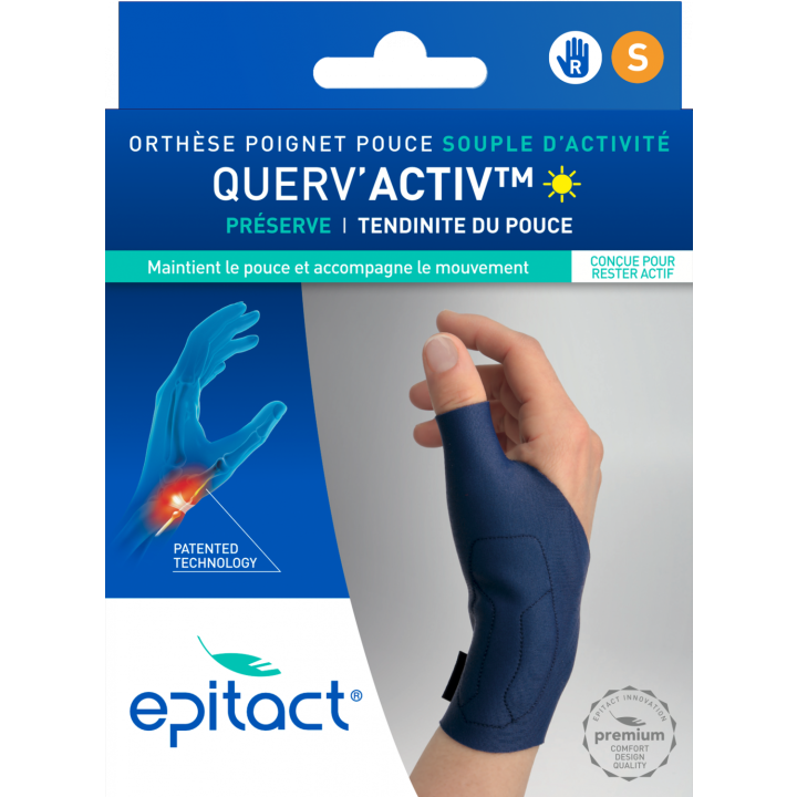 Querv'activ Orth&egrave;se de poignet pouce souple d'activit&eacute; Epitact - 1 orth&egrave;se