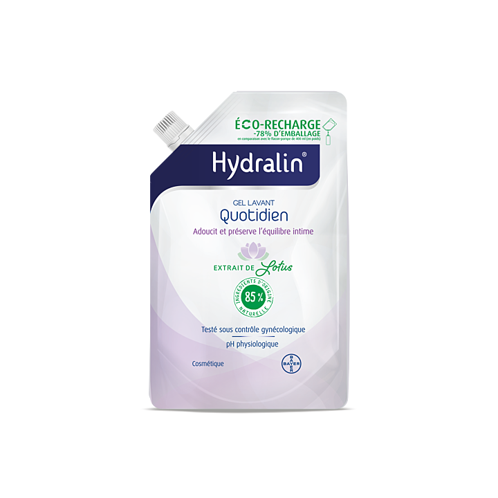 Quotidien Gel lavant Hydralin - &eacute;co-recharge de 400ml