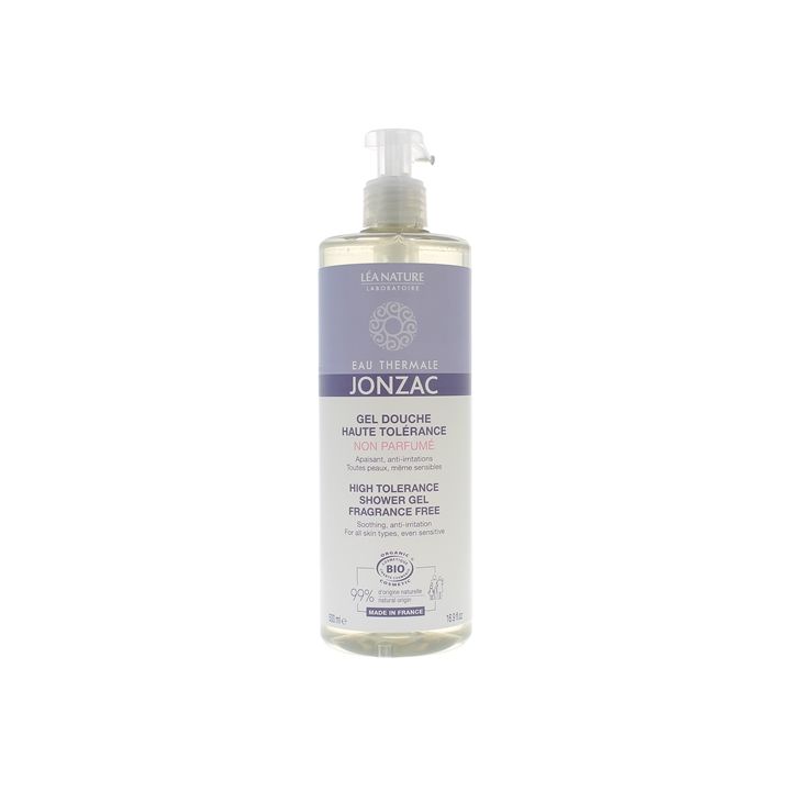 Gel douche haute tol&eacute;rance non parfum&eacute; Eau thermale Jonzac - flacon de 500 ml