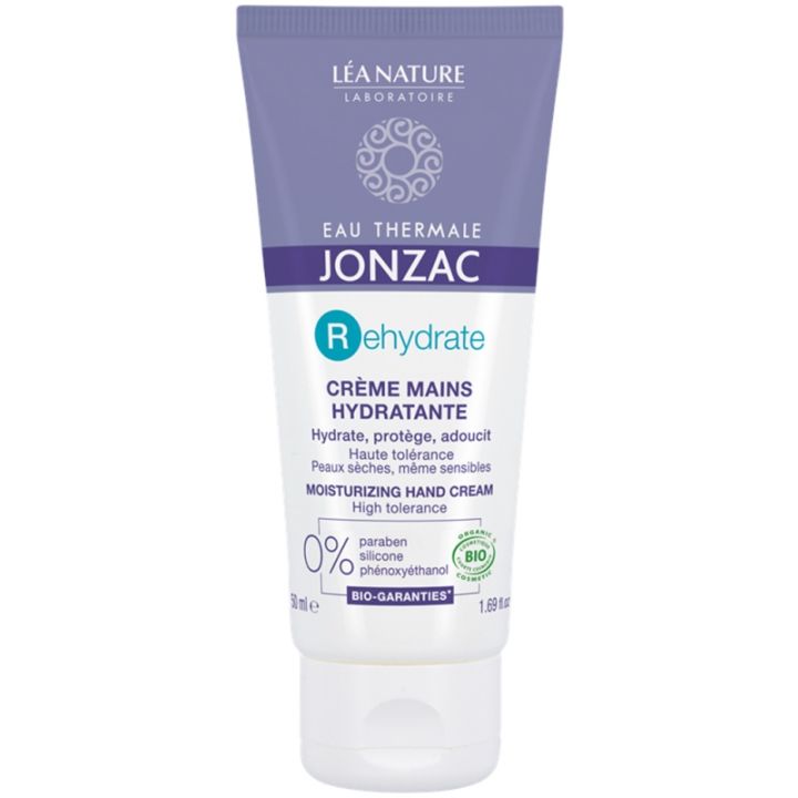 REhydrate Cr&egrave;me mains hydratante bio Eau de Jonzac - tube de 50 ml
