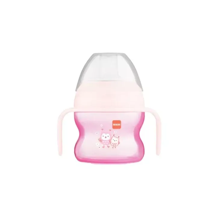 Tasse &agrave; bec souple 6mois et plus rose MAM - 1 tasse de 150 ml