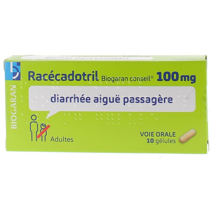 Rac&eacute;cadotril Biogaran conseil 100 mg - boite de 10 g&eacute;lules