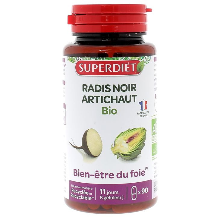 Radis noir Artichaut bio Super Diet - boite de 90 g&eacute;lules