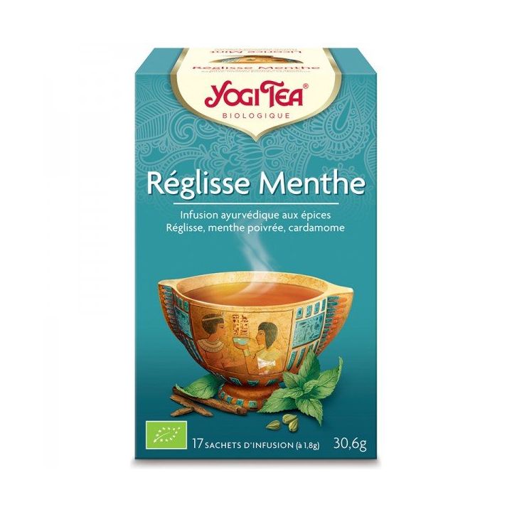 R&eacute;glisse menthe BIO Yogi Tea - boite de 17 sachets 
