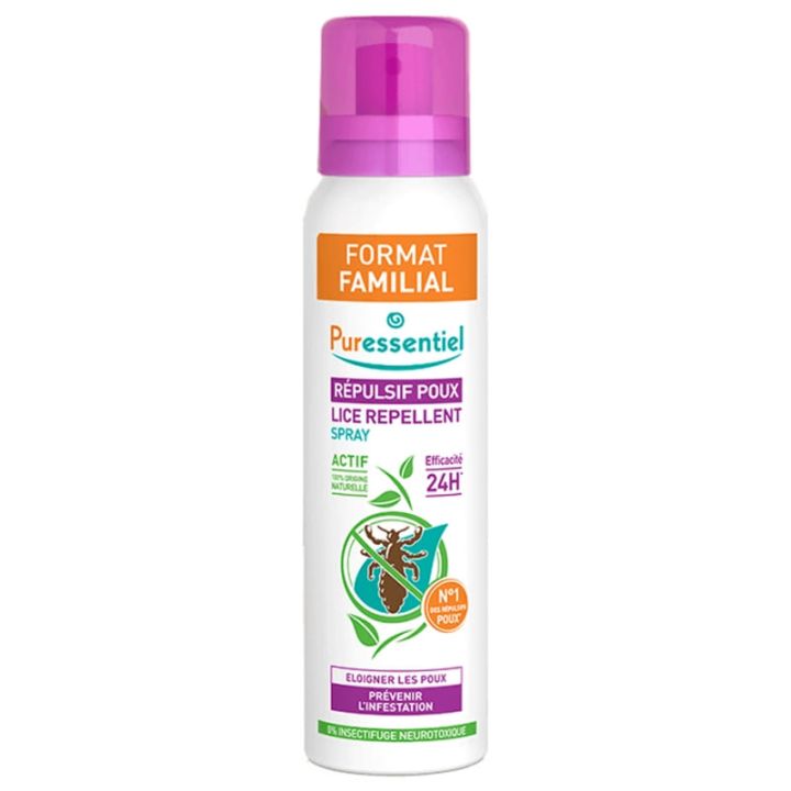 R&eacute;pulsif poux format familial Puressentiel - spray de 200 ml