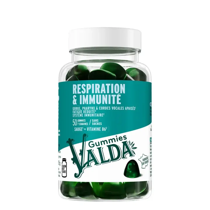 Respiration & Immunit&eacute; go&ucirc;t eucalyptus Valda - pot de 50 gummies