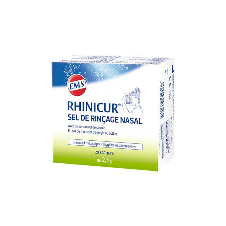 Sel de rin&ccedil;age nasal Rhinicur - boite de 20 sachets