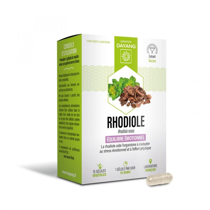 Rhodiola stress &eacute;motionnel Dayang - bo&icirc;te de 15 g&eacute;lules