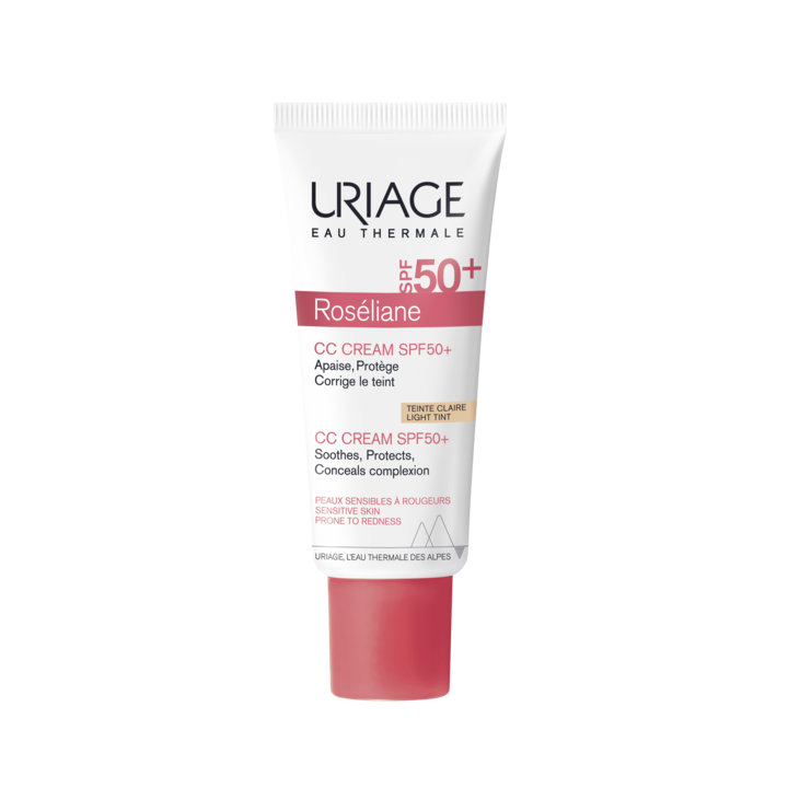Ros&eacute;liane CC cr&egrave;me SPF50+ teinte claire Uriage - tube de 40ml