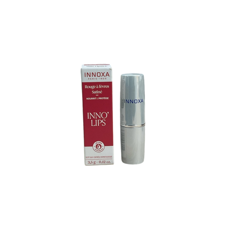Rouge &agrave; l&egrave;vres satin&eacute; inno'lips 402 rouge groseille Innoxa - tube de 3,5g