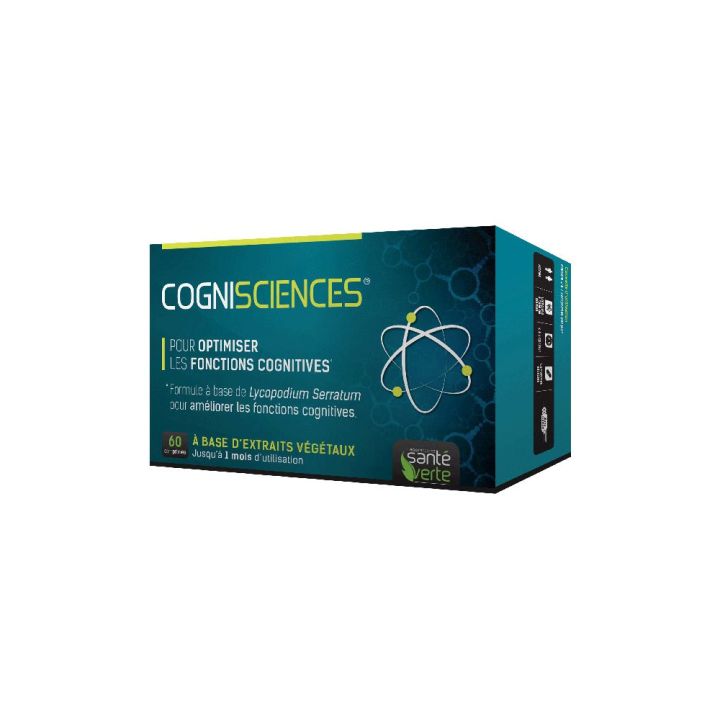 Cogni'sciences am&eacute;lioration m&eacute;moire et concentration Sant&eacute; verte - 60 comprim&eacute;s
