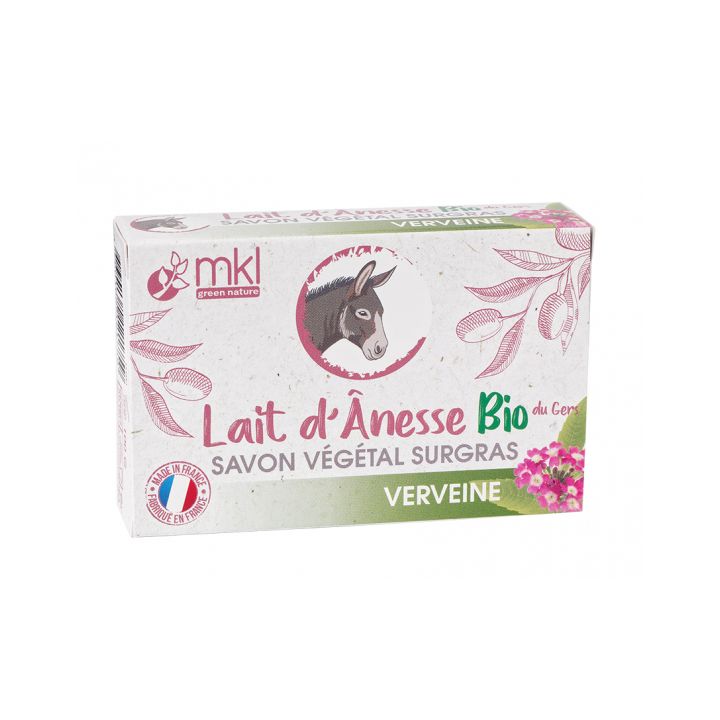 Savon au lait d'an&ecirc;sse verveine bio MKL Green Nature - pain de 100g