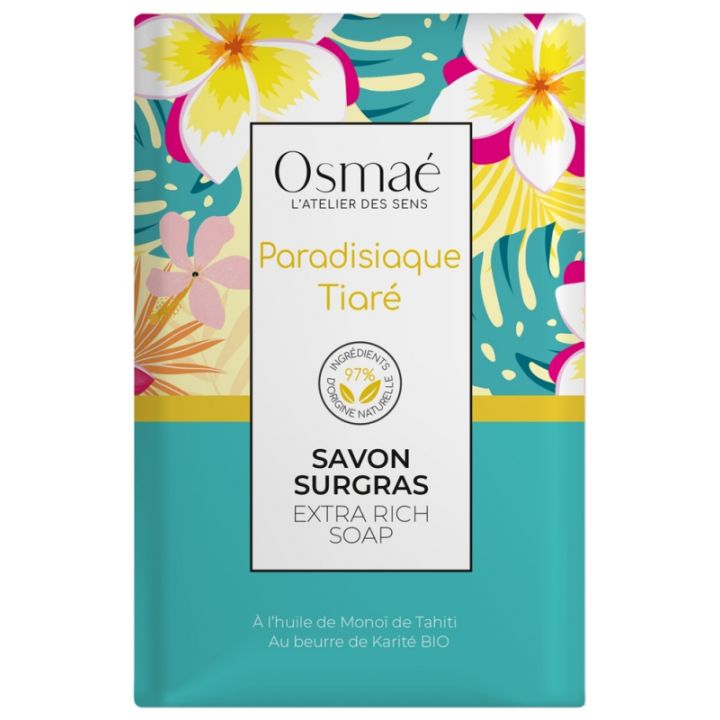 Savon surgras Paradisiaque Tiar&eacute; Osma&eacute; - pain de 200 g