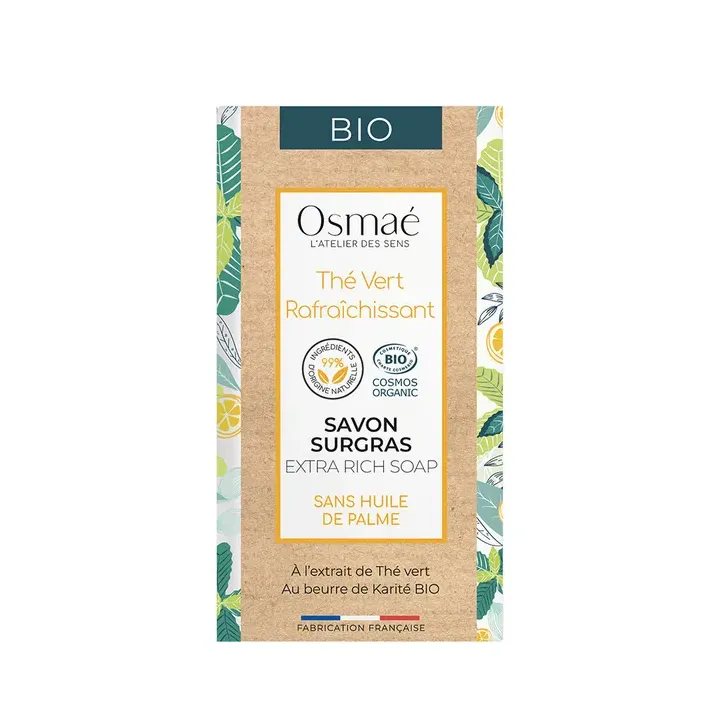 Savon surgras Th&eacute; Vert Rafra&icirc;chissant Osma&eacute; - savon de 150g