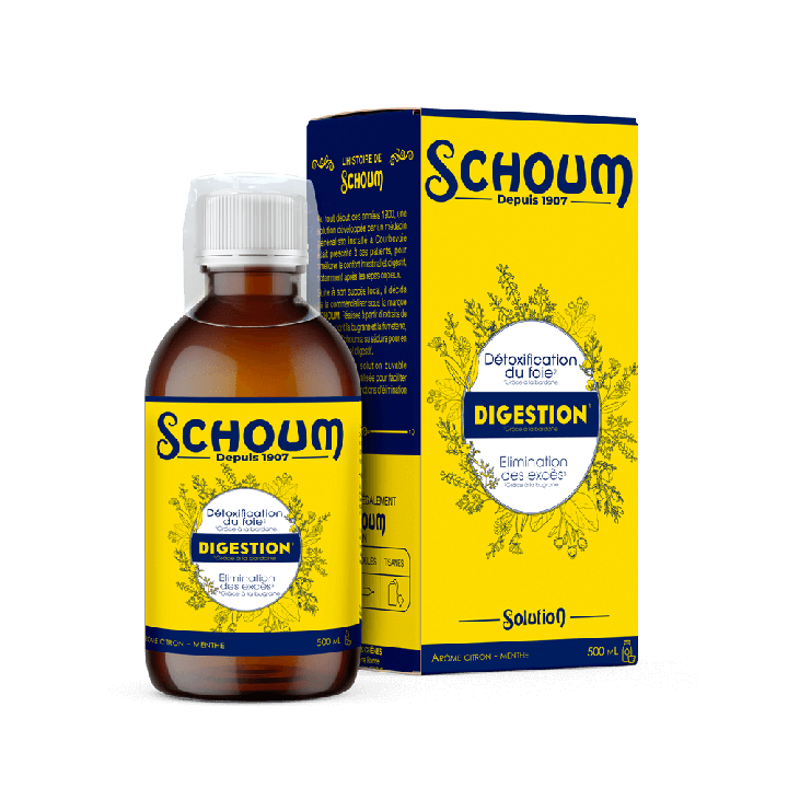 Schoum digestion ar&ocirc;me citron-menthe - flacon de 500ml