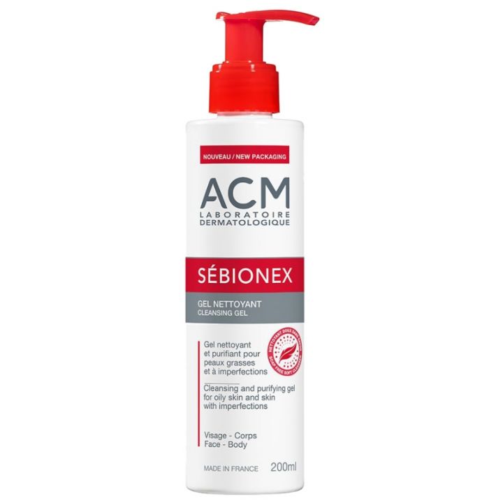 S&eacute;bionex gel nettoyant ACM - flacon-pompe de 200 ml