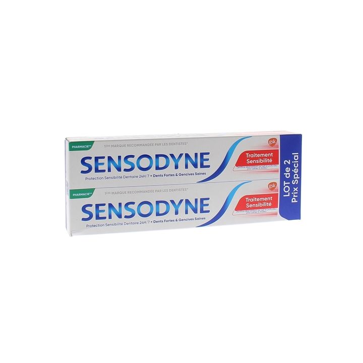 Dentifrice traitement sensibilit&eacute; Sensodyne - lot de 2 tubes de 75 ml