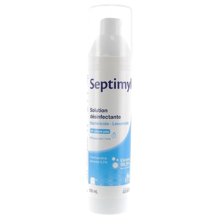 Septimyl solution d&eacute;sinfectante chlorhexidine aqueuse 0,5% Gilbert - spray de 100 ml