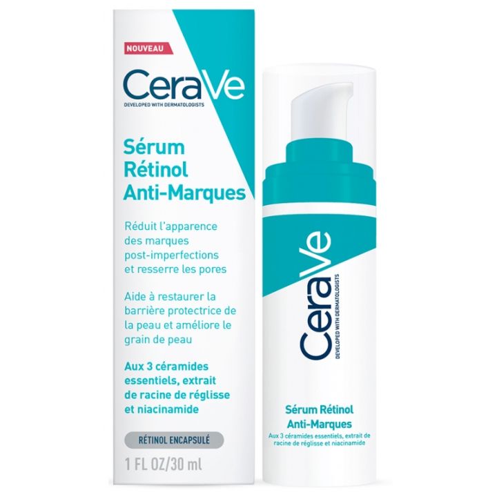 S&eacute;rum r&eacute;tinol anti-marques CeraVe - flacon-pompe de 30 ml