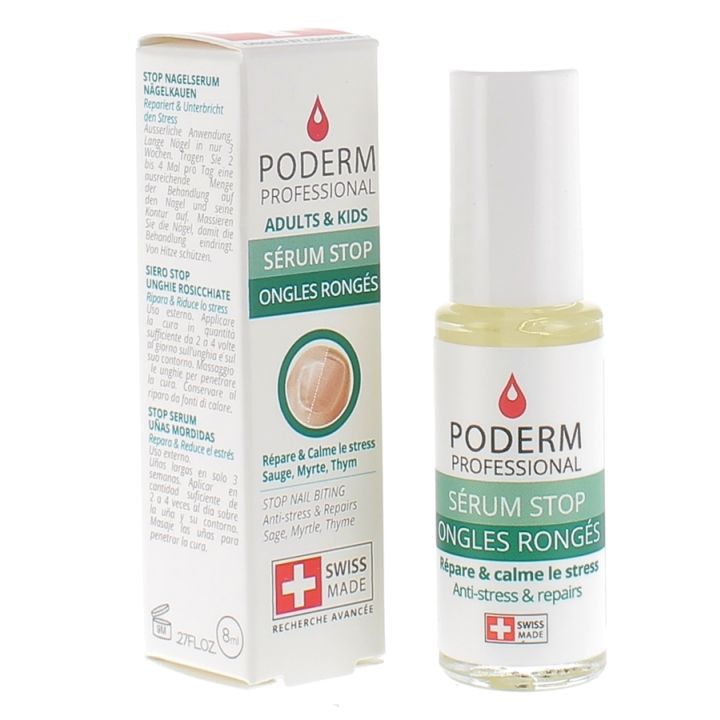 S&eacute;rum stop ongles rong&eacute;s Poderm - flacon de 8 ml