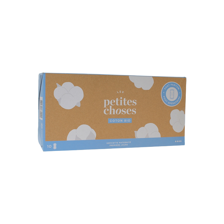 Serviette maternit&eacute; premiers jours Les Petites Choses - bo&icirc;te de 10 serviettes