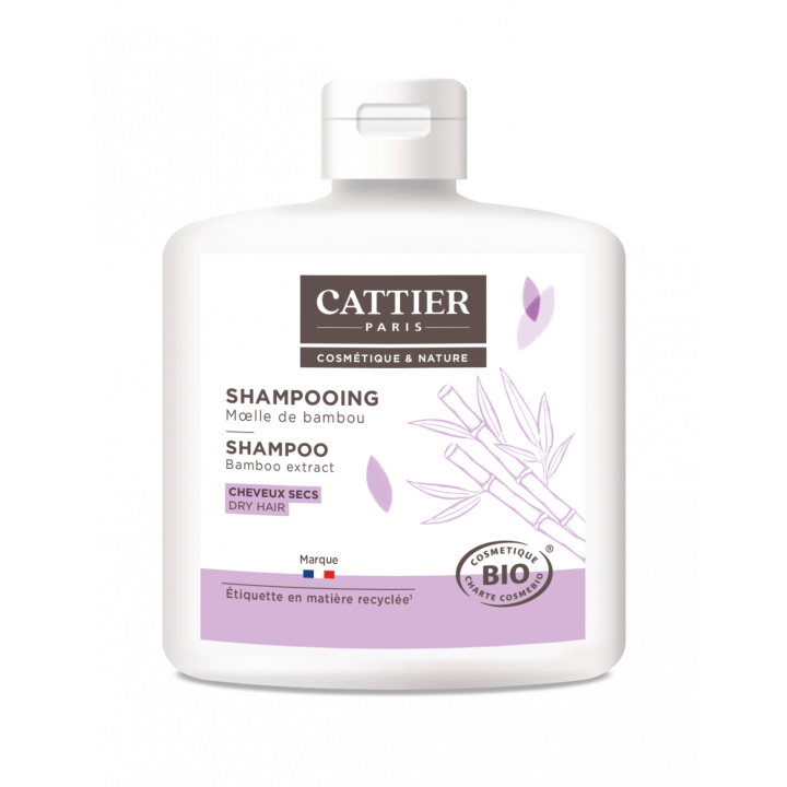 Shampoing Mo&euml;lle de Bambou Bio (cheveux secs) Cattier - flacon 250 ml