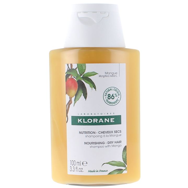 Shampoing cheveux secs &agrave; la mangue Klorane - flacon de 100 ml