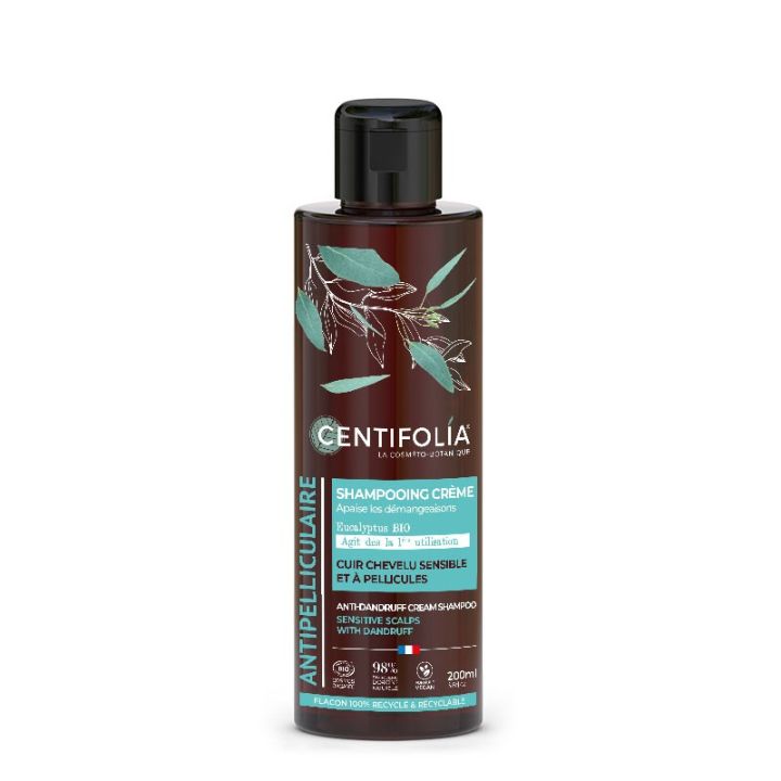 Shampoing cr&egrave;me antipelliculaire bio Centifolia - flacon de 200ml