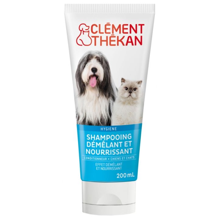 Shampoing d&eacute;m&ecirc;lant chiens et chats Cl&eacute;ment Th&eacute;kan - tube de 200 ml