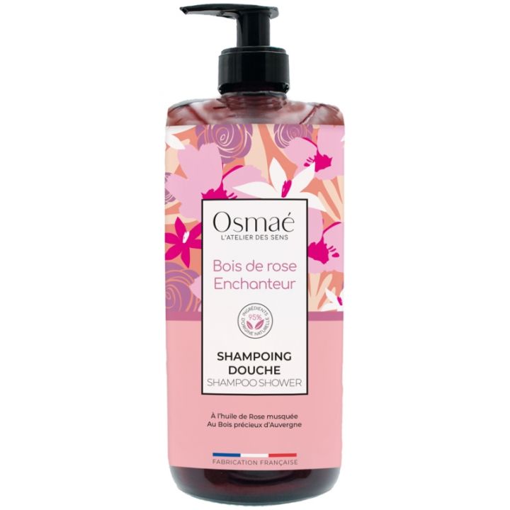 Shampoing douche Bois de rose enchanteur Osma&eacute; - flacon-pompe de 1L