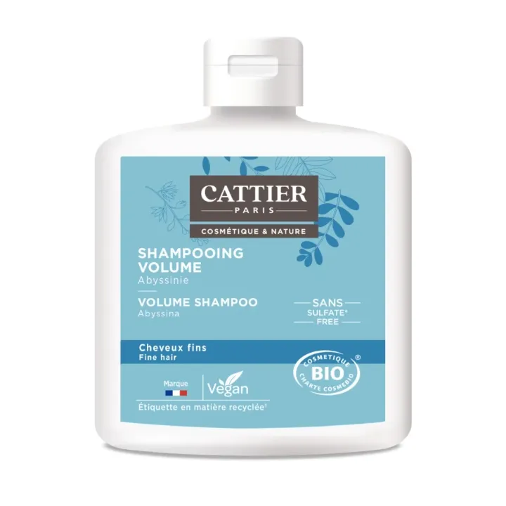 Shampoing sans sulfate volume bio Cattier - flacon 250 ml