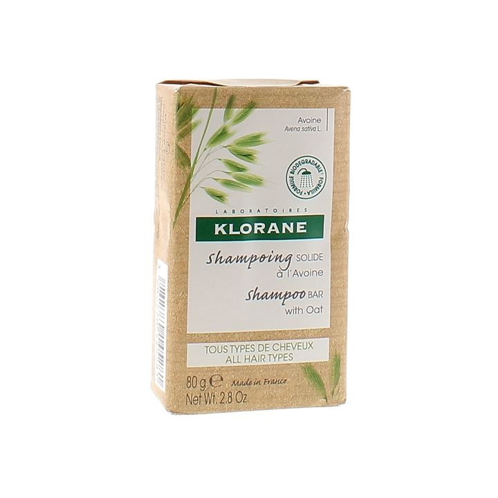 Shampoing solide &agrave; l'avoine Klorane - pain de 80 g