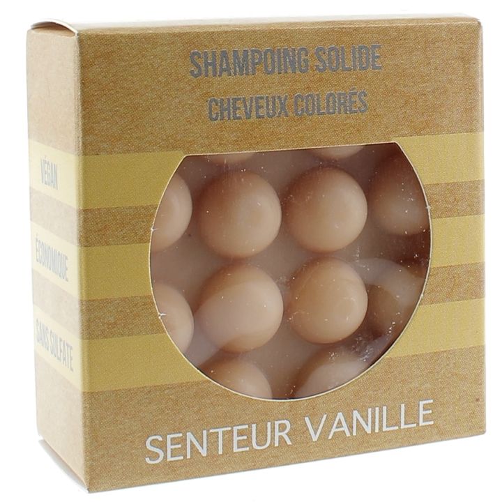 Shampooing Solide Cheveux Color&eacute;s Senteur Vanille Valdispharm - Pain solide de 55 g