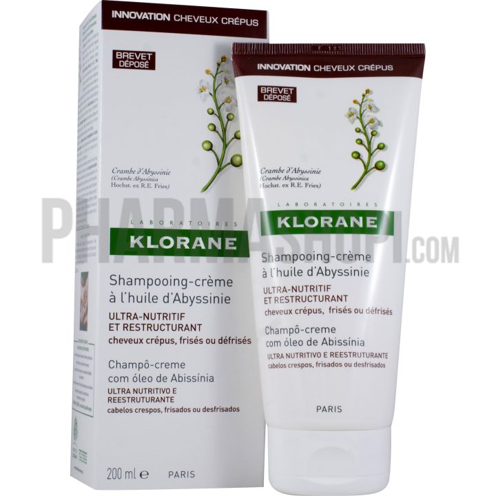 Shampooing-cr&egrave;me &agrave; l'huile d'abyssinie Klorane - tube de 200 ml