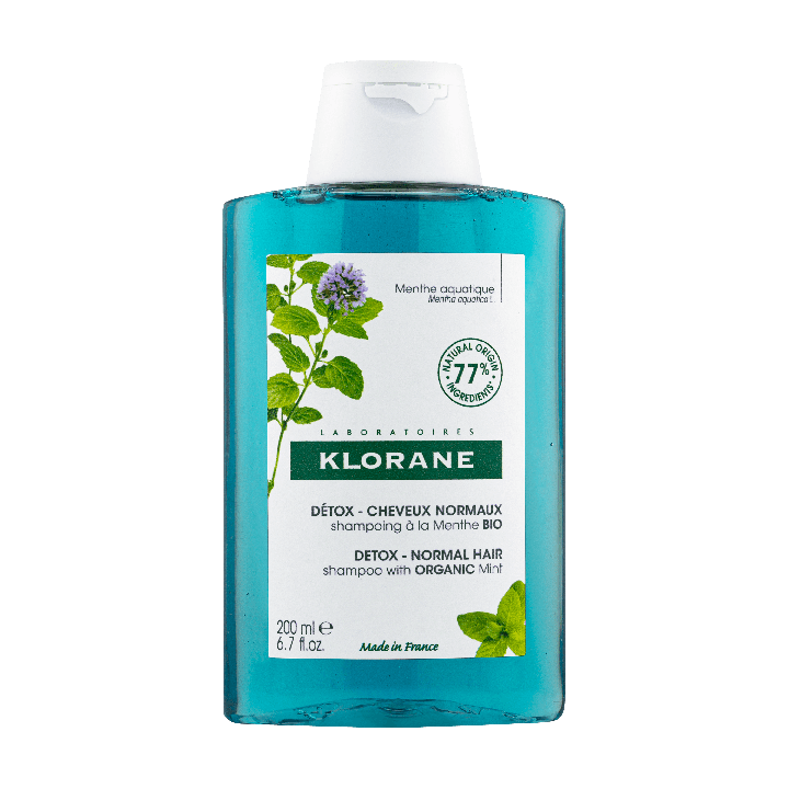 Shampooing d&eacute;tox anti-pollution Menthe Aquatique bio Klorane - flacon de 200ml