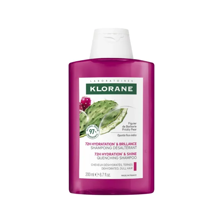 Shampooing hydratation et brillance Figuier de Barbarie Klorane - flacon de 200ml