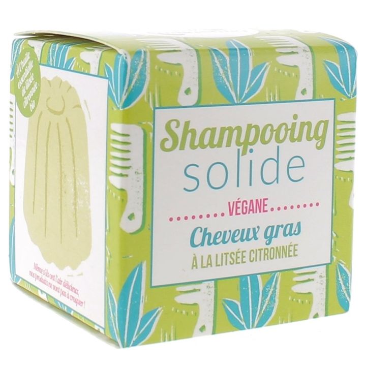 Shampooing solide cheveux gras &agrave; la lits&eacute;e citronn&eacute;e Lamazuna - pain de 55g