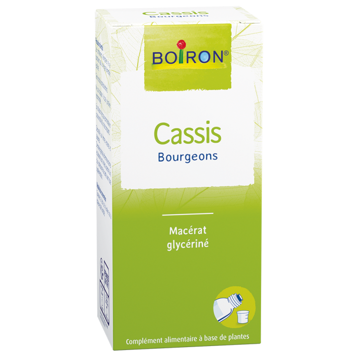 Sirop CASSIS Bourgeons Mac&eacute;rat Glyc&eacute;rin&eacute; Allergie, Hypotension BOIRON - flacon de 60 ml
