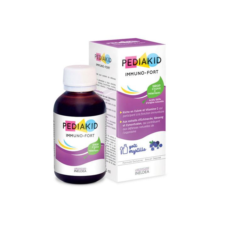Pediakid immuno - fort go&ucirc;t myrtille - flacon de 125 ml