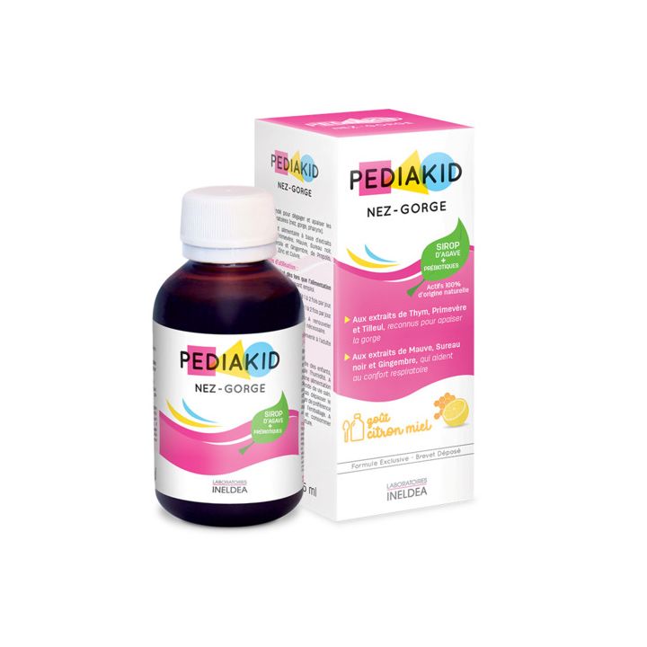 Pediakid nez-gorge go&ucirc;t miel citron - flacon de 125 ml