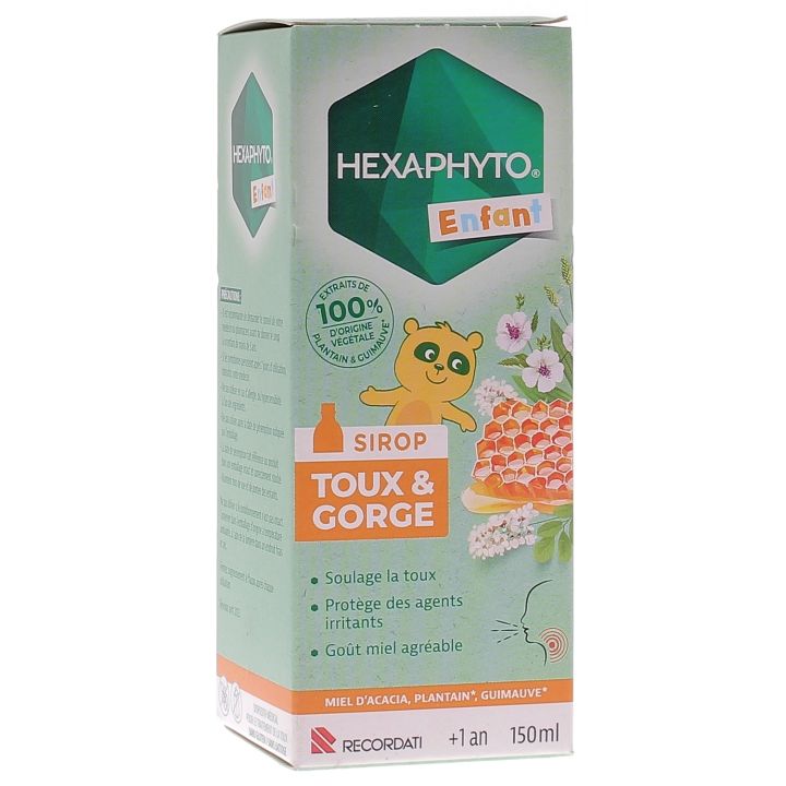 Sirop toux et gorge enfant Hexaphyto - flacon de 150ml