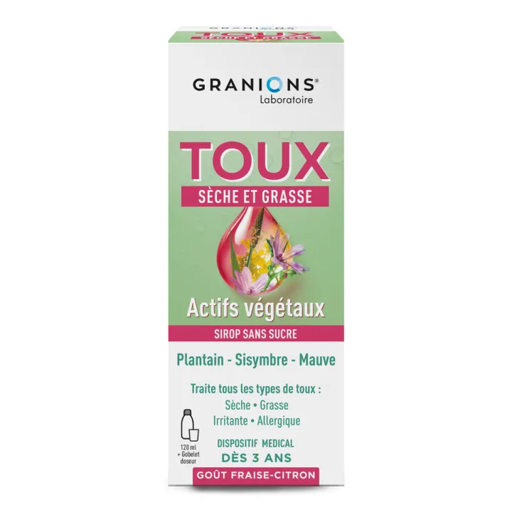 Sirop toux s&egrave;che et grasse Granions - flacon de 120ml