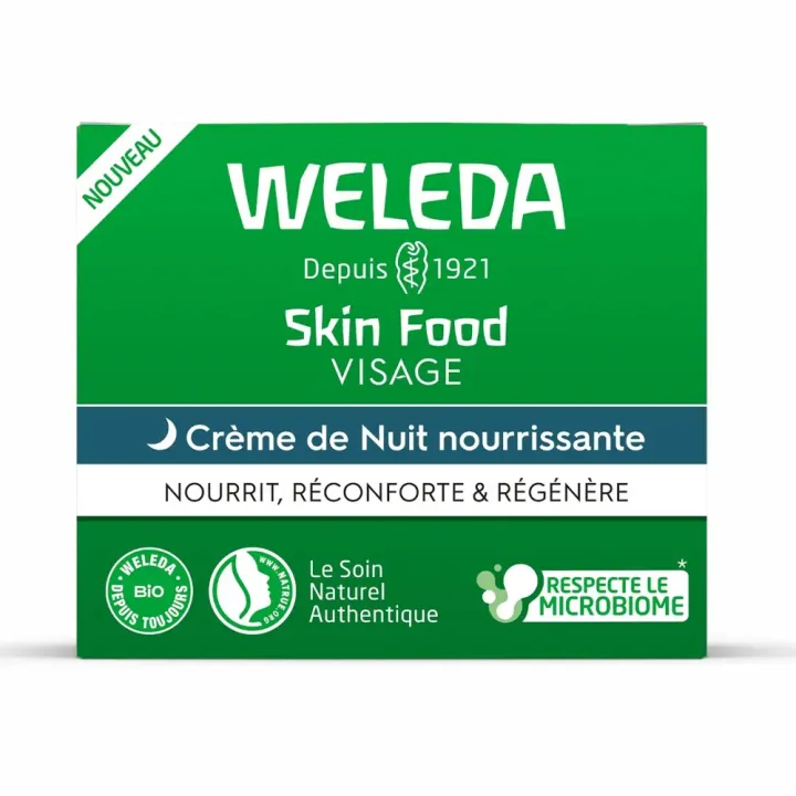 Skin Food Cr&egrave;me de nuit nourrissante Weleda - pot de 40ml