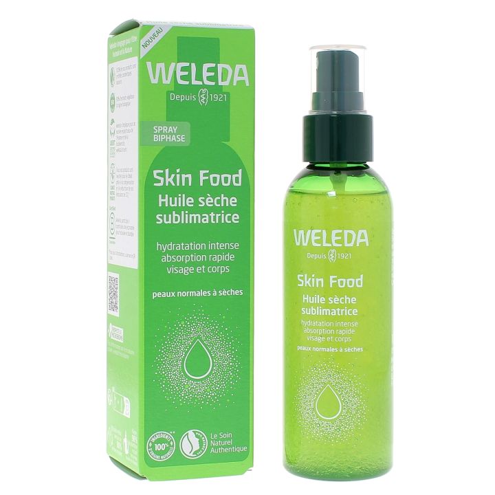 Skin Food Huile s&egrave;che sublimatrice Weleda - spray de 100ml