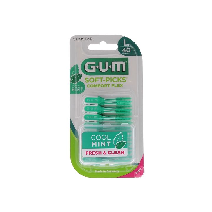 Soft-Picks Comfort flex Cool mint large GUM - blister de 40 b&acirc;tonnets interdentaires