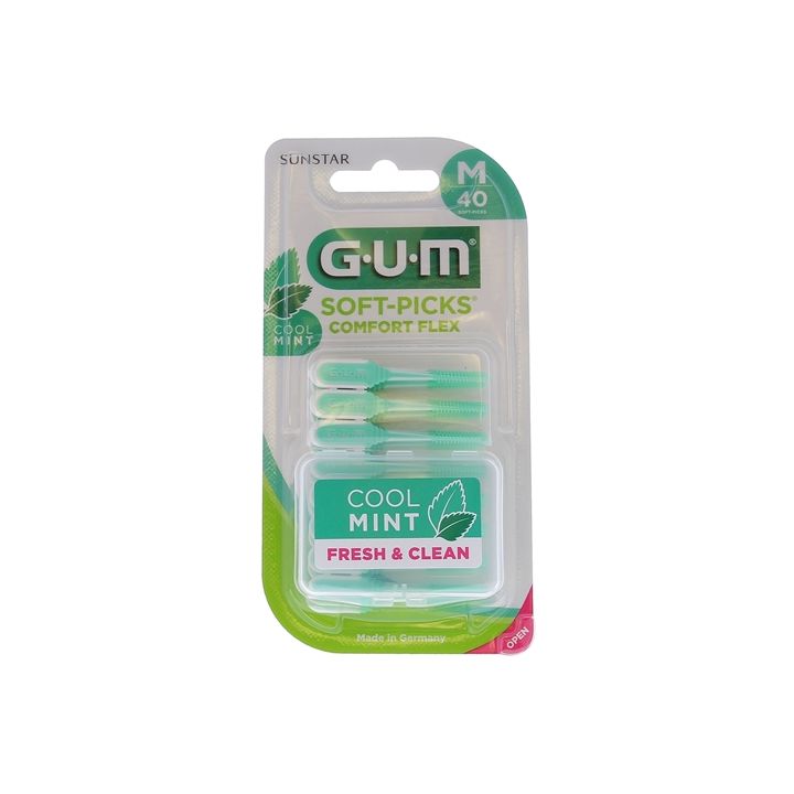 Soft-Picks Comfort flex Cool mint medium GUM - blister de 40 b&acirc;tonnets interdentaires