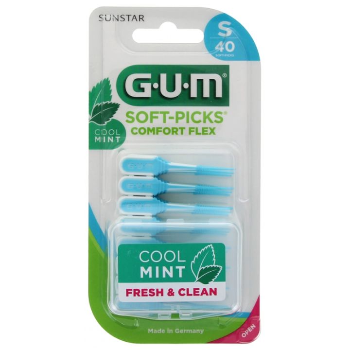 Soft-Picks Comfort flex Cool mint small GUM - 40 unit&eacute;s
